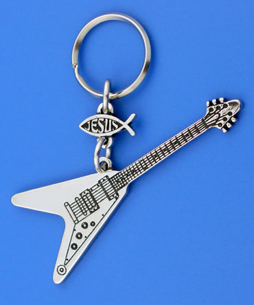 Guitarra tipo Flying V con smbolo Jess